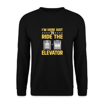 Elevator driver - Unisex Sweatshirt - black - Front - Alina (178cm) & Michal (187cm)