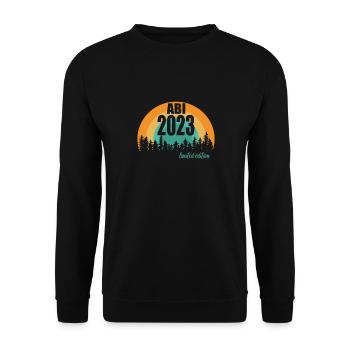 Abitur Gymnasium Damen und Herren Abi 2023 - Unisex Pullover - Schwarz - Vorne - Alina (178cm) & Michal (187cm)