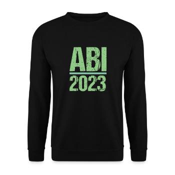 Abitur Gymnasium Damen und Herren Abi 2023 - Unisex Pullover - Schwarz - Vorne - Alina (178cm) & Michal (187cm)