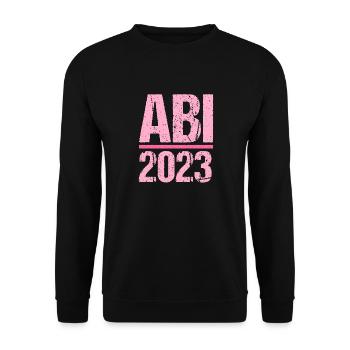 Abitur Gymnasium Damen und Herren Abi 2023 - Unisex Pullover - Schwarz - Vorne - Alina (178cm) & Michal (187cm)