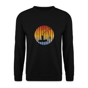 Fishing Fishing Fishing Fishing Hooks Fishing Fishing - Unisex Sweatshirt - black - Front - Alina (178cm) & Michal (187cm)