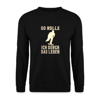 Skateboarder Skateboarding Skaten Skater - Unisex Pullover - Schwarz - Vorne - Alina (178cm) & Michal (187cm)