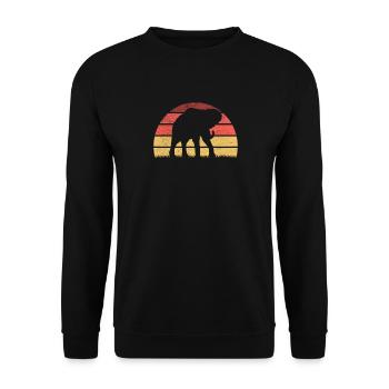 Elephant Africa - Unisex Sweatshirt - black - Front - Alina (178cm) & Michal (187cm)