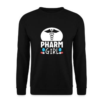 Pharmacist Pharmacist Pharmacy assistant - Unisex Sweatshirt - black - Front - Alina (178cm) & Michal (187cm)