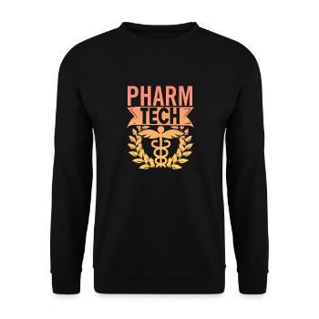 Pharm Tech CPhT Zertifizierter Pharmazeutisch-tech - Unisex Pullover - Schwarz - Vorne - Alina (178cm) & Michal (187cm)