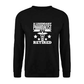 Pharmacien à la retraite Un pharmacien légendaire ha - Sweat-shirt Unisexe - noir - Devant - Alina (178cm) & Michal (187cm)