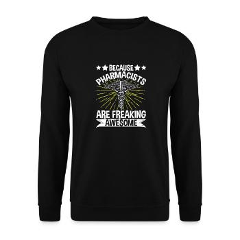 Pharmacist-Apotheke Weil Apotheker verdammt geil si - Unisex Sweatshirt - black - Front - Alina (178cm) & Michal (187cm)
