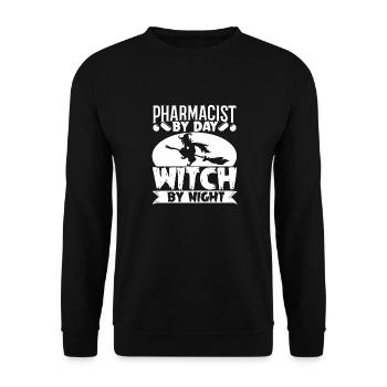 Pharmacy Pharmacist by Day Witch by Night Hello - Unisex Sweatshirt - black - Front - Alina (178cm) & Michal (187cm)