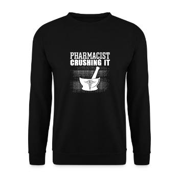 Nacho Moyenne Pharmacie Tech Technicien en pharmacie Cin - Sweat-shirt Unisexe - noir - Devant - Alina (178cm) & Michal (187cm)