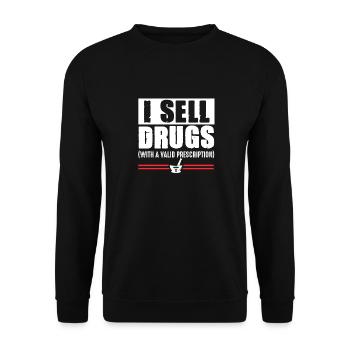 Peace Love Pharmacy Pharmacist Pharmacist Pharmaci - Unisex Sweatshirt - black - Front - Alina (178cm) & Michal (187cm)