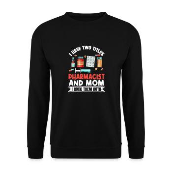 Pharmacy Cat Pharmeowcist Pharmacist Pharmacist - Unisex Sweatshirt - black - Front - Alina (178cm) & Michal (187cm)