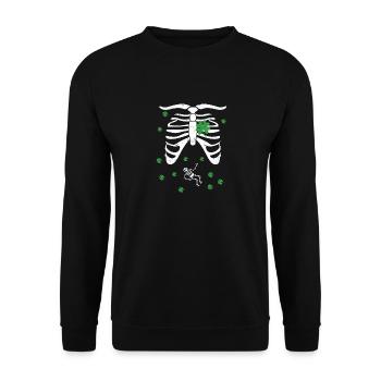 Annonce de grossesse de la Saint-Patrick Irlandais - Sweat-shirt Unisexe - noir - Devant - Alina (178cm) & Michal (187cm)