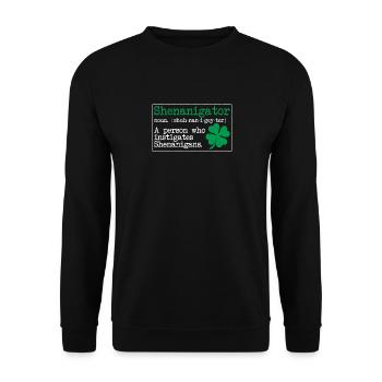 Shenanigator Fun Shenanigan’s St. Patrick’s Day - Sweat-shirt Unisexe - noir - Devant - Alina (178cm) & Michal (187cm)