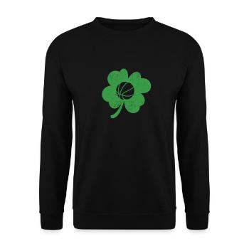 Entraîneur des joueurs de basketball Kleeblatt St. Patricks - Sweat-shirt Unisexe - noir - Devant - Alina (178cm) & Michal (187cm)