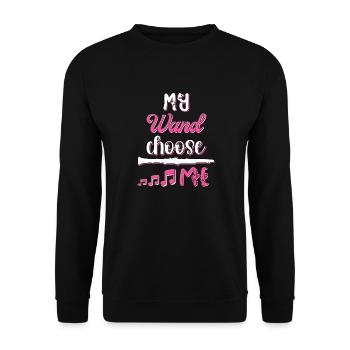 Clarinet Flute - Unisex Sweatshirt - black - Front - Alina (178cm) & Michal (187cm)