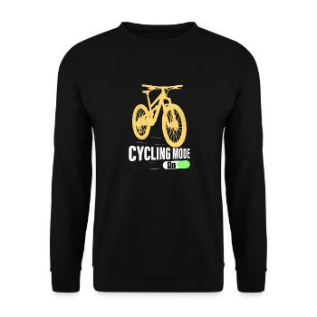 Cycling Mode On Biking Bike - Unisex Pullover - Schwarz - Vorne - Alina (178cm) & Michal (187cm)