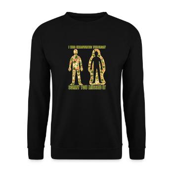 J’étais introverti hier, désolé - Sweat-shirt Unisexe - noir - Devant - Alina (178cm) & Michal (187cm)