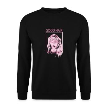 Gutes Haar ist kein Zufall - Unisex Pullover - Schwarz - Vorne - Alina (178cm) & Michal (187cm)