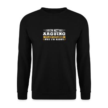 Drôle d’ingénieur Je ne discute pas Je ne fais qu’expliquer - Sweat-shirt Unisexe - noir - Devant - Alina (178cm) & Michal (187cm)