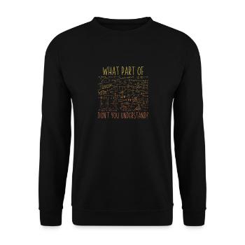 Quelle partie de Ne comprenez-vous pas Retro Engineer - Sweat-shirt Unisexe - noir - Devant - Alina (178cm) & Michal (187cm)