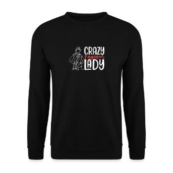 Crazy Engineer Lady Mechanical Engineering Humour - Sweat-shirt Unisexe - noir - Devant - Alina (178cm) & Michal (187cm)