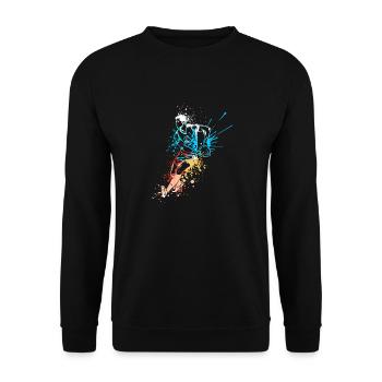 Splash Art Rugby Player - Sweat-shirt Unisexe - noir - Devant - Alina (178cm) & Michal (187cm)