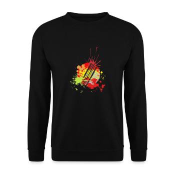 Splash Art Cricket - Unisex Pullover - Schwarz - Vorne - Alina (178cm) & Michal (187cm)