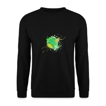 Balle de tennis Splash Art - Sweat-shirt Unisexe - noir - Devant - Alina (178cm) & Michal (187cm)