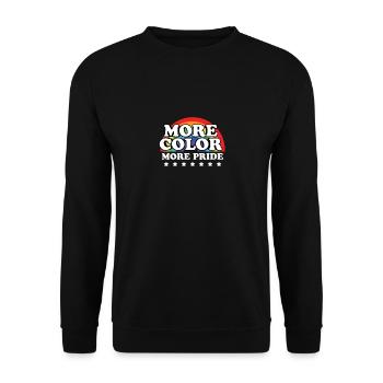Plus de couleurs arc-en-ciel Plus de fierté LGBTQ - Sweat-shirt Unisexe - noir - Devant - Alina (178cm) & Michal (187cm)