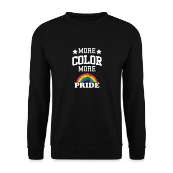 Arc-en-ciel Plus de couleur Moer Fier LGBTQ - Sweat-shirt Unisexe - noir - Devant - Alina (178cm) & Michal (187cm)