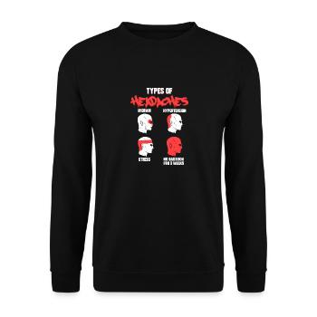 Bassoon player Bassoonist Brass Band - Unisex Sweatshirt - black - Front - Alina (178cm) & Michal (187cm)