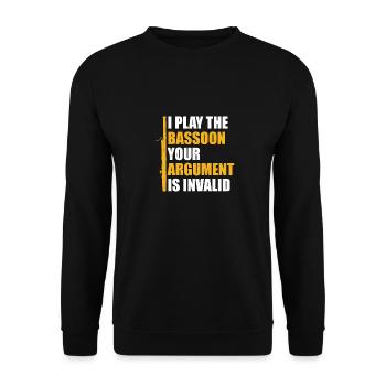 Bassoon player Bassoonist Brass Band - Unisex Sweatshirt - black - Front - Alina (178cm) & Michal (187cm)