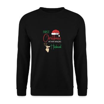 Premier Noël avec mes couples de mari incroyables - Sweat-shirt Unisexe - noir - Devant - Alina (178cm) & Michal (187cm)