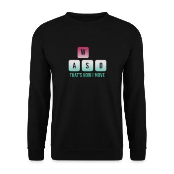 C’est ainsi que je déplace les touches de l’ordinateur du clavier en disant - Sweat-shirt Unisexe - noir - Devant - Alina (178cm) & Michal (187cm)