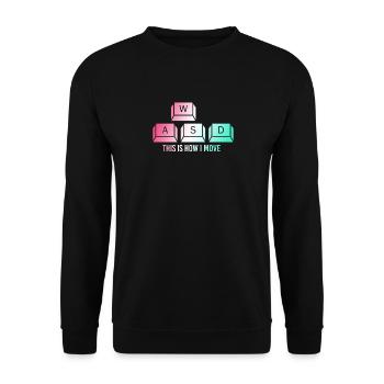 C’est ainsi que je déplace les touches de l’ordinateur du clavier en disant - Sweat-shirt Unisexe - noir - Devant - Alina (178cm) & Michal (187cm)