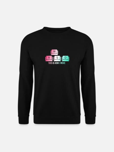 This Is How I Move Tastatur Computer Tasten Spruch - Unisex Pullover - Schwarz