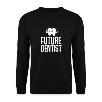 Future dentist dentistry student dental school - Unisex Sweatshirt - black - Front - Alina (178cm) & Michal (187cm)