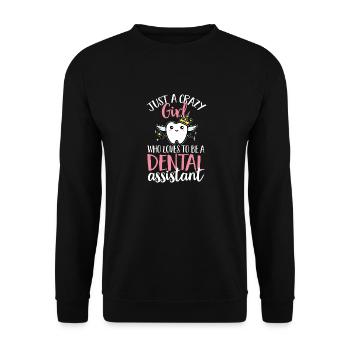 Assistante dentaire Futur dentiste Hy - Sweat-shirt Unisexe - noir - Devant - Alina (178cm) & Michal (187cm)