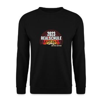 Realschule bestanden Realschulabschluss 2023 - Unisex Pullover - Schwarz - Vorne - Alina (178cm) & Michal (187cm)