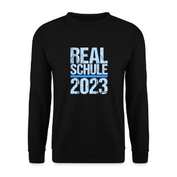 Realschule bestanden Realschulabschluss 2023 - Unisex Pullover - Schwarz - Vorne - Alina (178cm) & Michal (187cm)