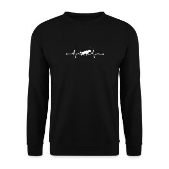 Bergers Suisses Blancs - Suisses Blancs - Sweat-shirt Unisexe - noir - Devant - Alina (178cm) & Michal (187cm)