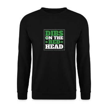 Irish Clover St. Patrick's Day Drink Dibs - Unisex Sweatshirt - black - Front - Alina (178cm) & Michal (187cm)