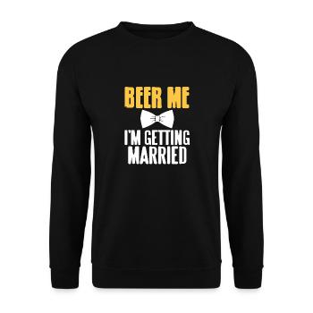 Bière moi je me marie drôle enterrement de vie de garçon - Sweat-shirt Unisexe - noir - Devant - Alina (178cm) & Michal (187cm)