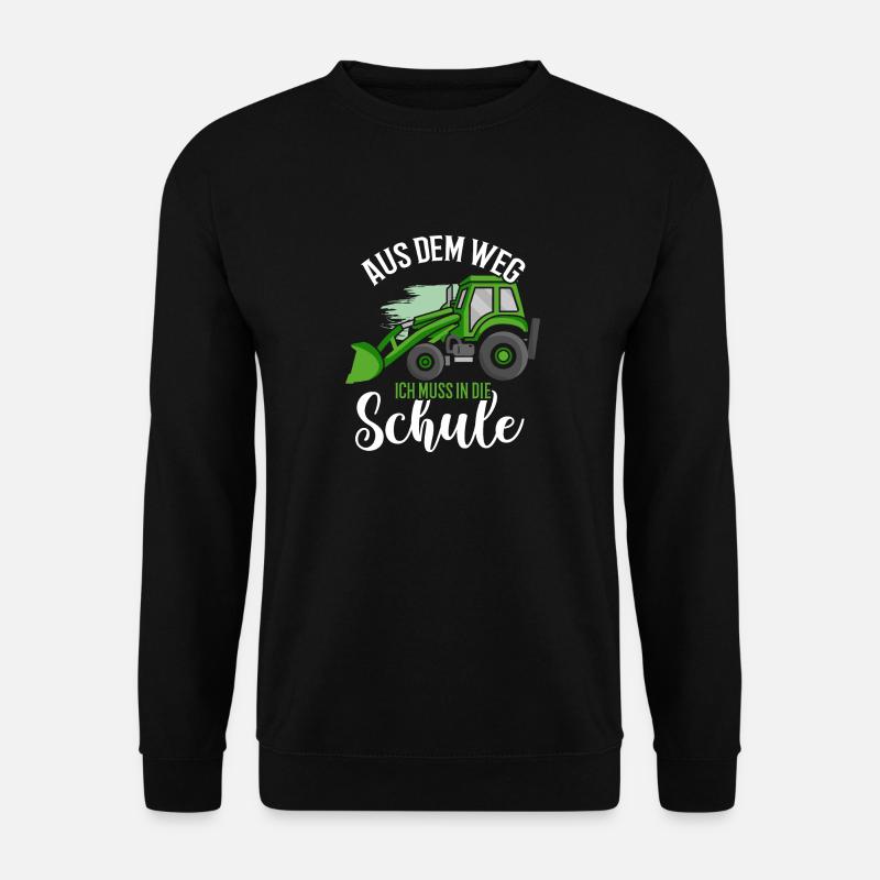 Kinder Einschulung Trecker Jungen Schulkind - Unisex Pullover - Schwarz