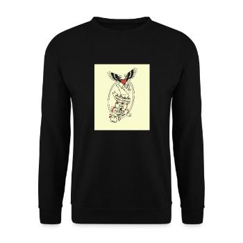 Du hast mein Herz gestohlen Zombie Hand Du hast me - Unisex Pullover - Schwarz - Vorne - Alina (178cm) & Michal (187cm)