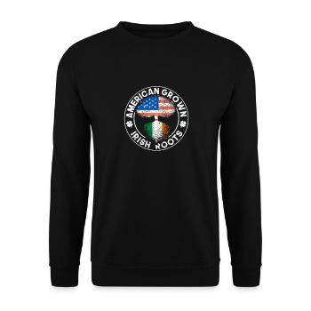 American grown Irish roots USA Ireland - Unisex Sweatshirt - black - Front - Alina (178cm) & Michal (187cm)