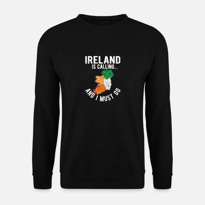 Irland ruft und ich muss gehen Irische Flagge St. - Unisex Pullover - Schwarz