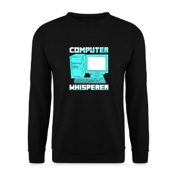 Codage du logiciel Computer Whisperer - Sweat-shirt Unisexe - noir - Devant - Alina (178cm) & Michal (187cm)