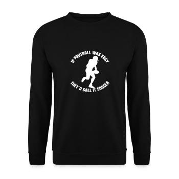 Footballtrainer Footballfan American Football - Unisex Pullover - Schwarz - Vorne - Alina (178cm) & Michal (187cm)