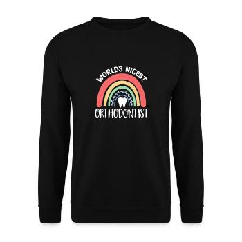 Kieferorthopäde Zahnarzt Kieferorthopädie Der schö - Unisex Pullover - Schwarz - Vorne - Alina (178cm) & Michal (187cm)